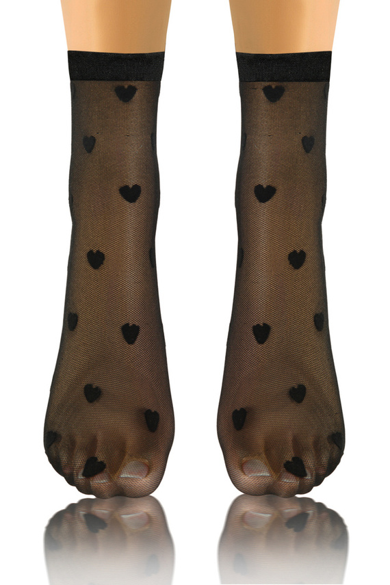 Sesto Senso Damensocken, Muster 04 Herzen