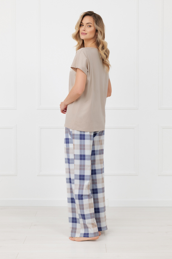 Damen Pyjama Rima Italian Fashion 100% Baumwolle lange Hose