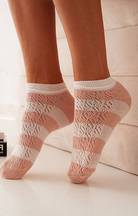 1504 Straps Durchbrochene Damenfüße Milena puder-ecru