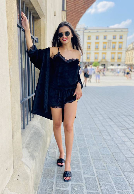 613 Milagros Damen-Schlafanzug Forex - schwarz