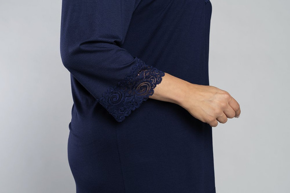 Izyda Pyjamas 3/4 Ärmel, 3/4 Hose Italienische Mode - navy blau