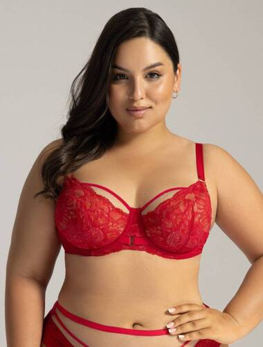 2157 Halbgepolsterter Maxi-BH Ava rot