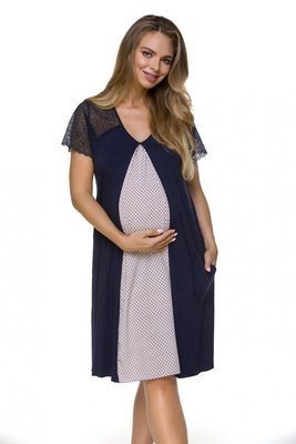 3119 Umstandsnachthemd Lupoline - navy blau