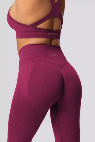 Push-up Leggings Spaio PRO High Waist blickdicht formend red wine