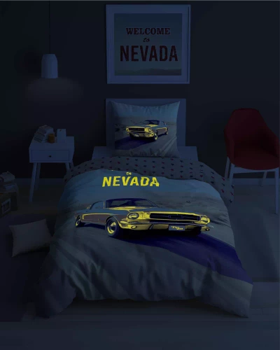 5210 A Fluo 40 Im Dunkeln leuchtende Baumwollbettwäsche Detexpol Auto