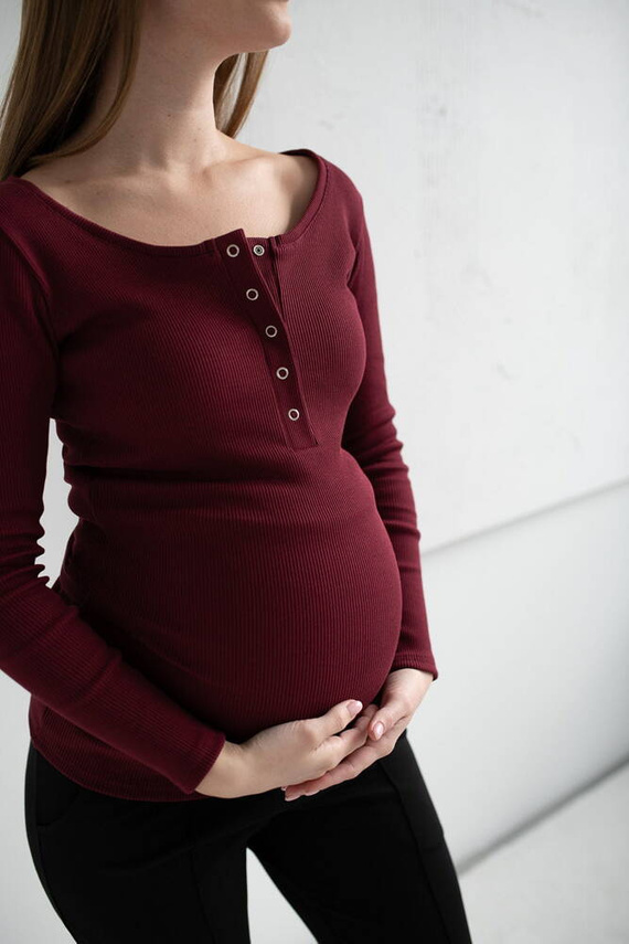 Tummy Umstands- und Stillbluse Milk&Love bordeaux