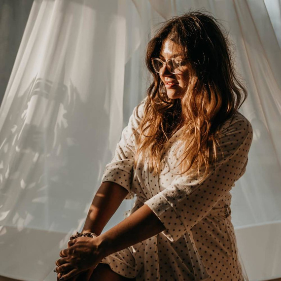 605 Perla Kurzer Forex Morgenmantel für Damen - ecru