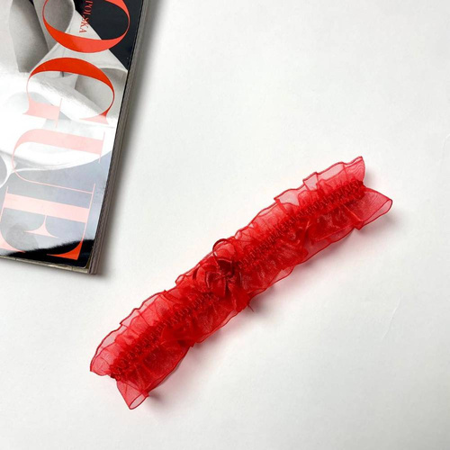 221 De Lafense Chiffon-Strumpfband - rot