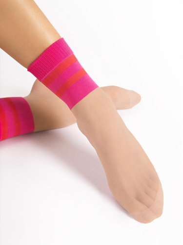 G 1190 Dash Socken 20den Fiore rosa-hell natur