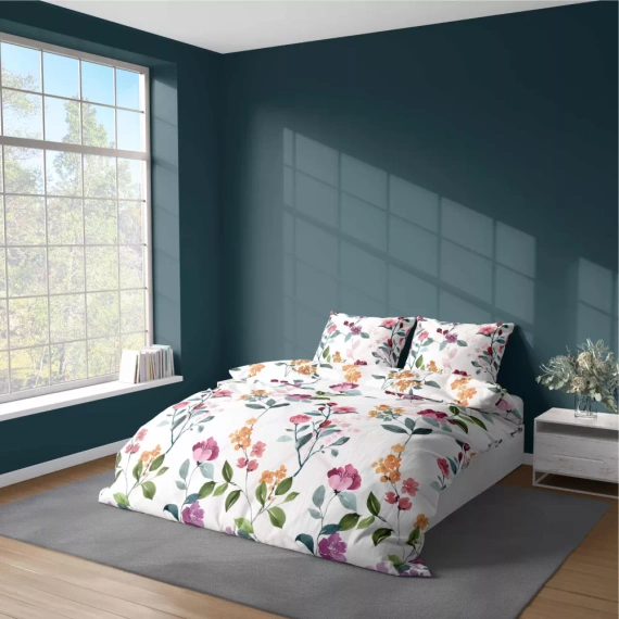 5033 Eine Detexpol-Bettwäsche aus botanischer Mikrofaser, lila