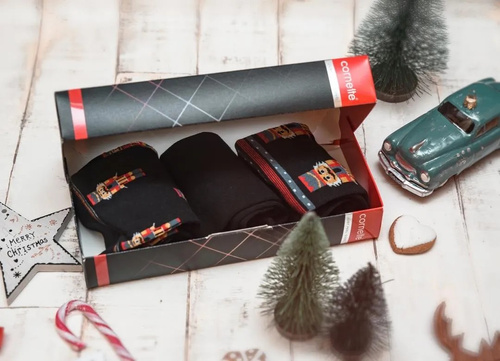 A45 A'3 Cornette Premium Socken - schwarz (Soldaten)