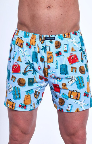 001/169 011/169 Klassische Cornette Herren-Boxershorts – Hellblau
