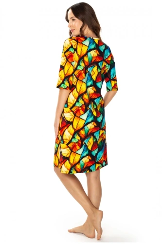86678 Vitrage Möwen-Nachthemd, bunter Druck