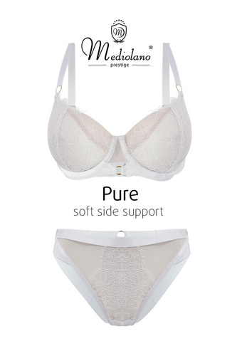 Mediolano Pure Soft Side Support 19260 weißer Soft-BH mit Spitze