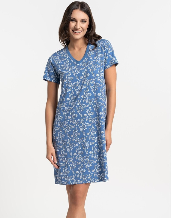 Damen Nachthemd Moraj PDK2700-009 Baumwolle V-Ausschnitt bequem