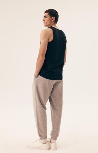 42978 Move 10 Henderson Herren-T-Shirt, Schwarz – Baumwolle, mit Trägern, 2-tlg.