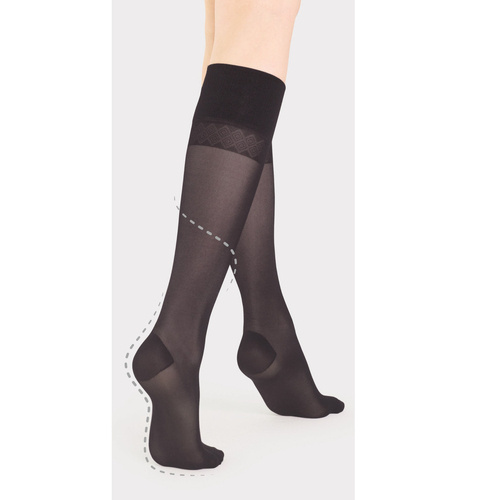 M 2103 Travel Firm Kniestrümpfe 40 den Fiore - schwarz