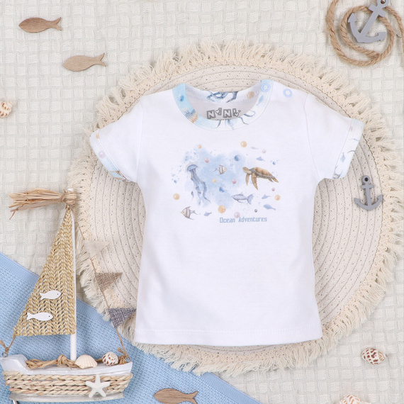 ABN-5455 Sea Of Joy Nini Baby-T-Shirt – Bio-Baumwolle, für einen Jungen
