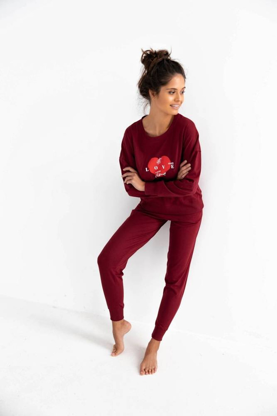 Sensis Mercy Damen Schlafanzug - kastanienbraun