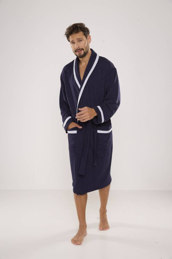 564 Bruno Herren Bademantel De Lafense - Denim