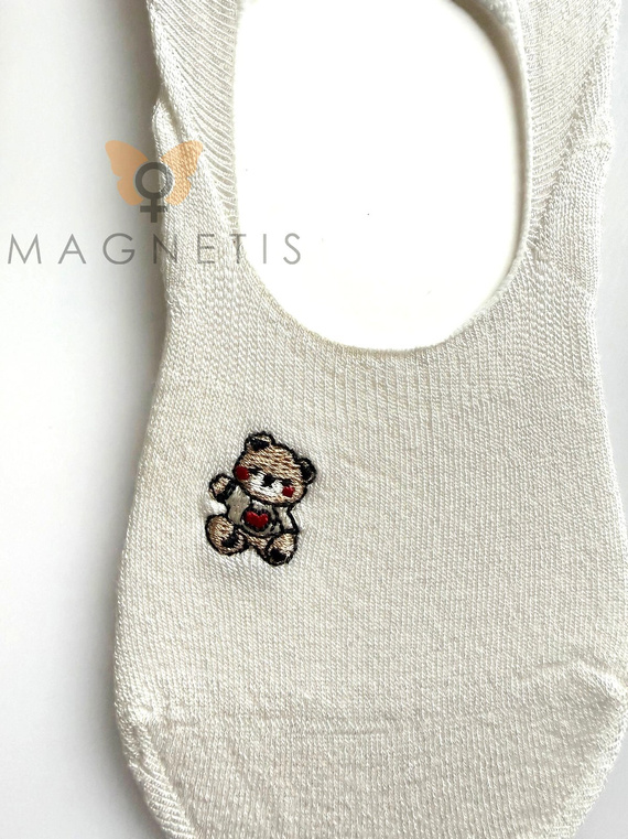 Magnetis YN-251132 – Damen Ballerina-Füßlinge aus Viskose mit Silikon