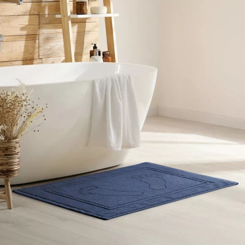 Marineblauer Badezimmerteppich Sammy Eurofirany