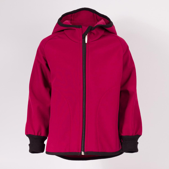 229002 Nicol Softshelljacke für Mädchen mit Kapuze, Fleece, reflektierend – bordeaux