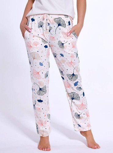 690/44 Cornette Pyjamahose – Ecru