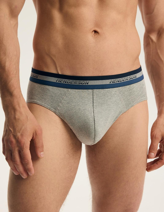 Henderson Far 45787 Herren-Slips 2er-Pack Baumwolle Grau und Jeans