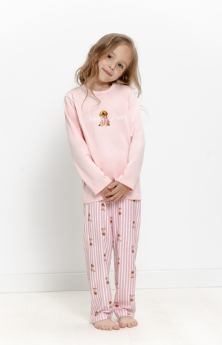 Mädchen-Pyjama Taro 3647 Nola Rosa 100% Baumwolle Langarm