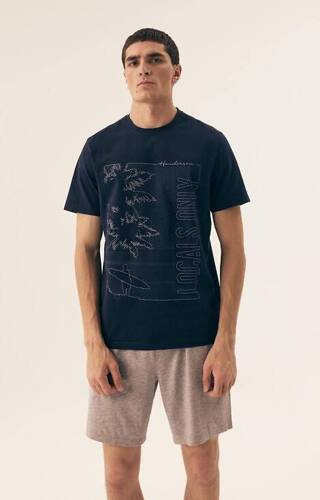 42598 Core Henderson Herren-Surf-Pyjama – Marineblau