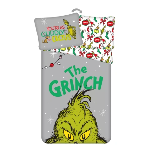 Bettwäsche Grinch Grinchmas JF24 140x200 100% Baumwolle Grinch Schloss