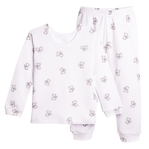 223036 Kinder-Pyjama Figo Nicol 100% Baumwolle Weiß mit Bündchen