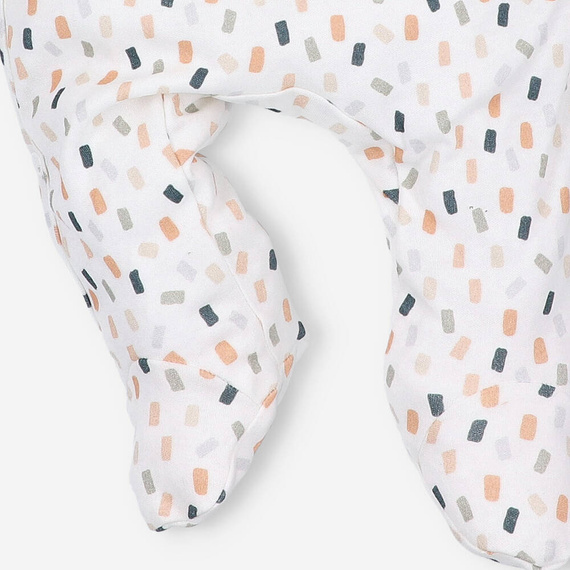 ABN-5327/KRE Umschlagstrampler aus Bio-Baumwolle Nini creme