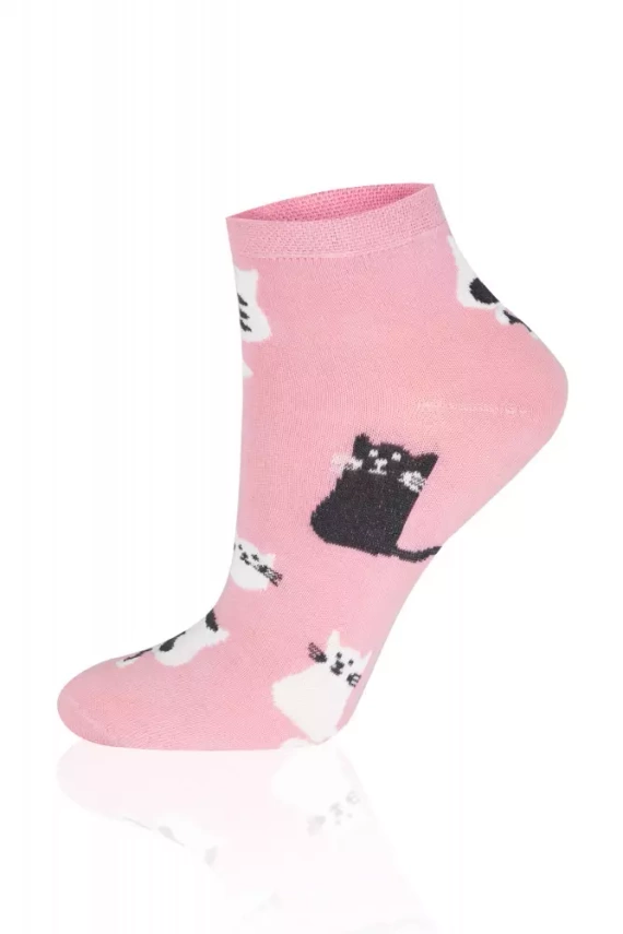S124Z Bami Socken Socken Italienische Mode rosa/weiß/graphit