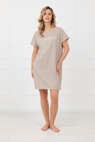 Damen Nachthemd Rima Italian Fashion 100% Baumwolle Kurzarm