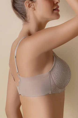 Selene Mireia gepolsterter Bügel-BH Komfort und Spitze tierra-beige