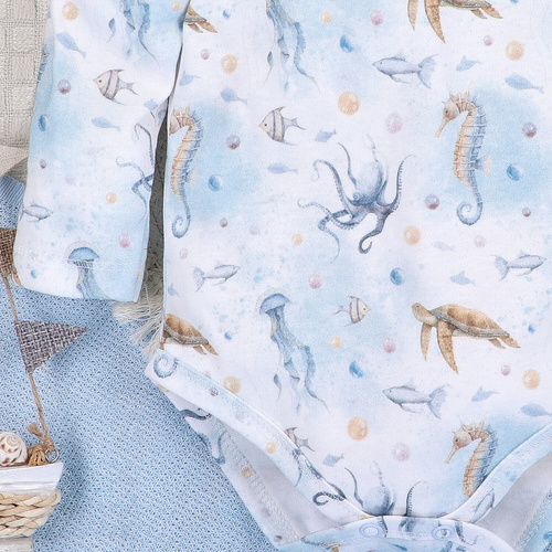 ABN-5445 Sea Of Joy Nini Bio-Baumwoll-Body – Bio-Baumwolle, langärmlig