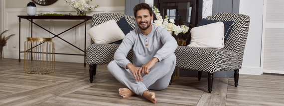 Leader-Trainingsanzug-Set lang. ärmel, Länge. hose Italian Fashion - melange