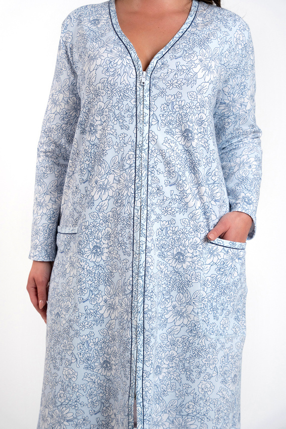 Gracjela Zippered Loungewear Italienische Mode - blauer Druck 