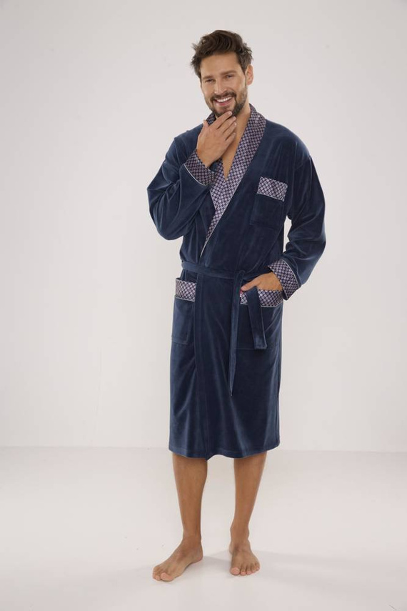 773 Bonjour forex Bademantel für Männer - Denim