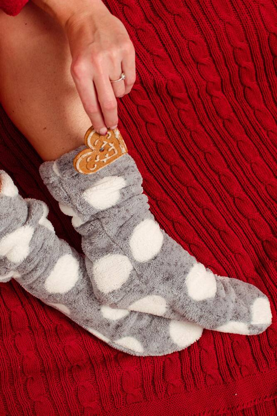 553/554 Wellsoft Smooth Schlafsocken De Lafense - grau große Kreise