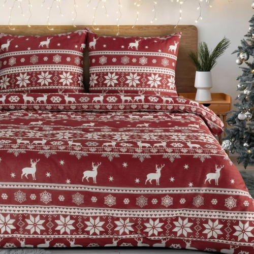 Eurofirany Oslo Weihnachtsbettwäsche – Renforcé-Baumwolle