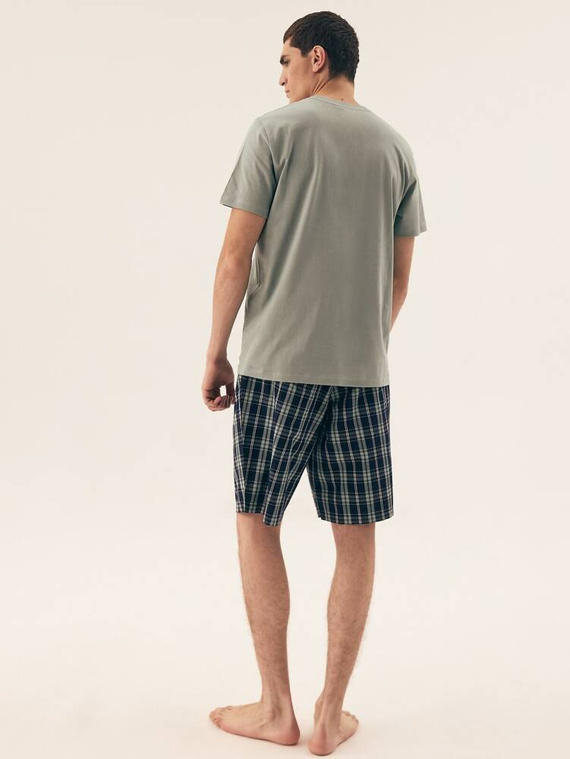 42617 Dexter Premium Herren-Pyjama Henderson – oliv