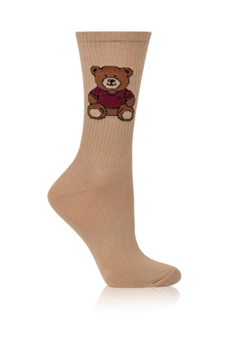 S180D Ted Lange Socken Italienische Mode - beige 