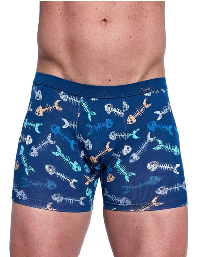 280/247 Tattoo Fishbone Herren-Boxershorts Cornette Marineblau