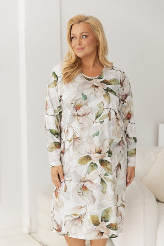Damenbluse Taro 3658 Denisa Magnolie 100% Baumwolle Langarm