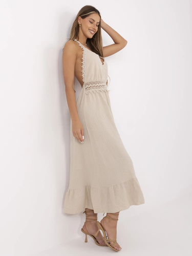 MI-SK-88573.83 Damen-Paris-Kleid – Beige