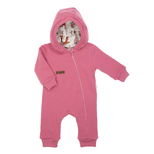 216271 Lala gefütterter Trainingsanzug-Strampler Nicol – rosa Baby-Overall, Größe 56-68