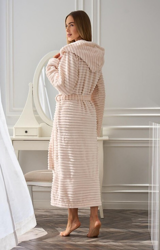 2599 Robin Langer Damenbademantel L&L - Aprikose